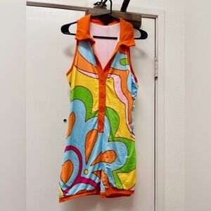 SHEIN Multicolor Abstract Sleeveless Blouse